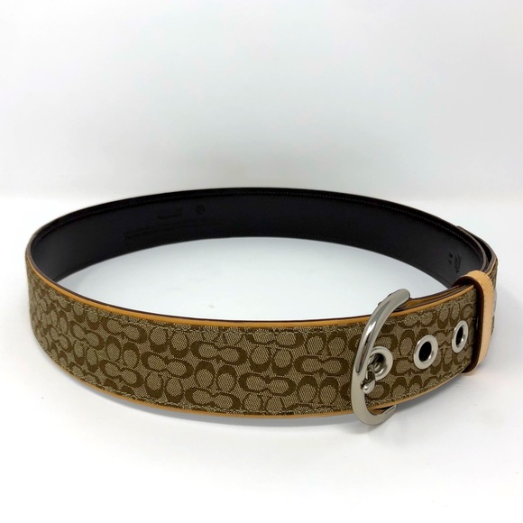Coach Classic Canvas Leather Belt - Picture 1 of 1